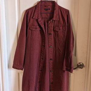 Maroon Denim Jacket/Coat